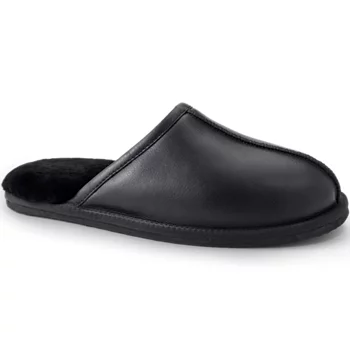 Men's Leather Mule Slippers